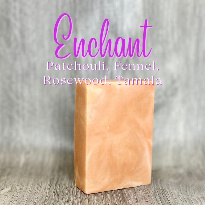 Enchant Bar Soap
Handmade in Ottawa, ON, Canada
Made with plant-derived ingredients, packaged with sustainable materials