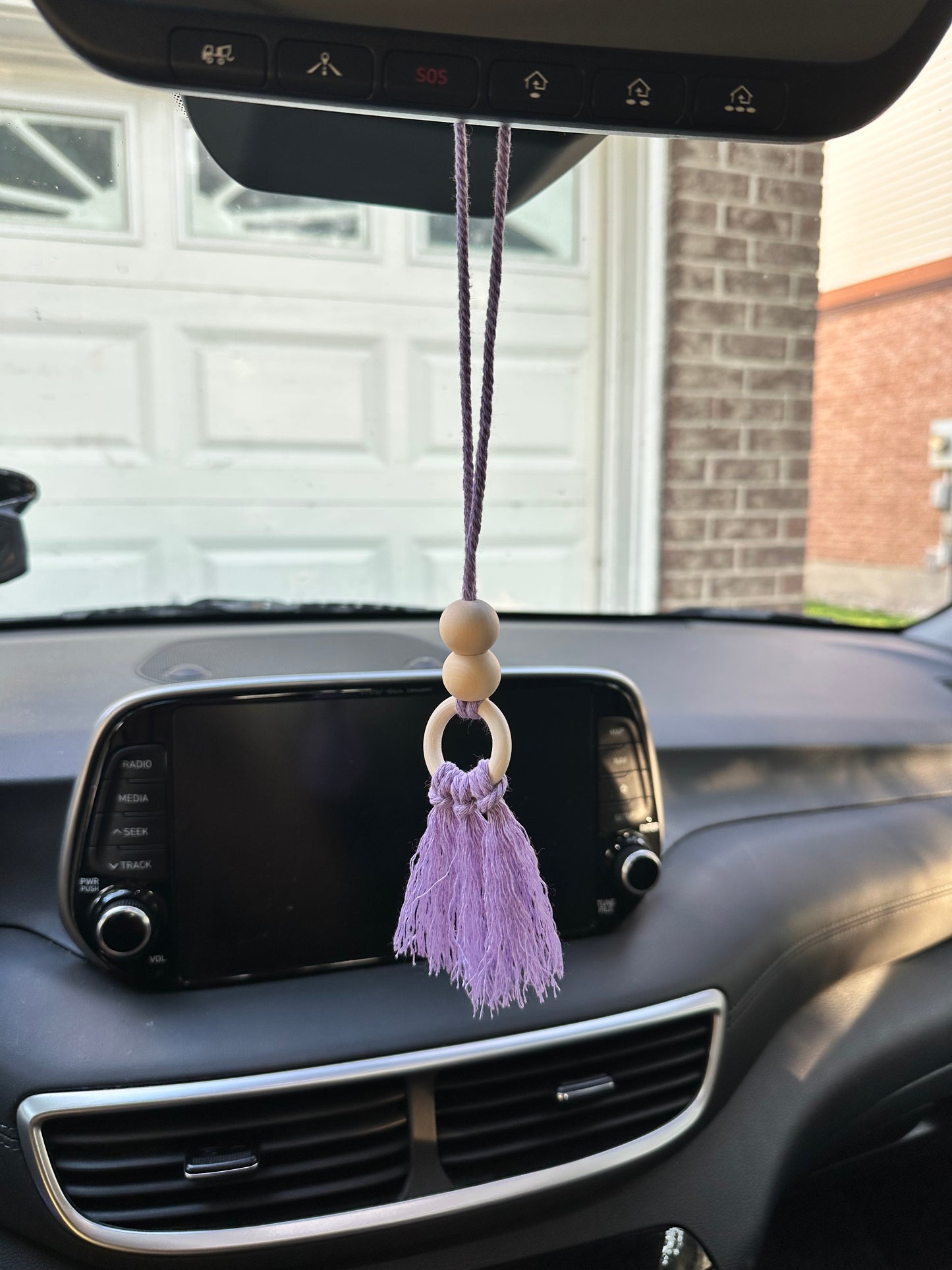 Essential Oil Diffuser Charm - Wood Beads/Macrame