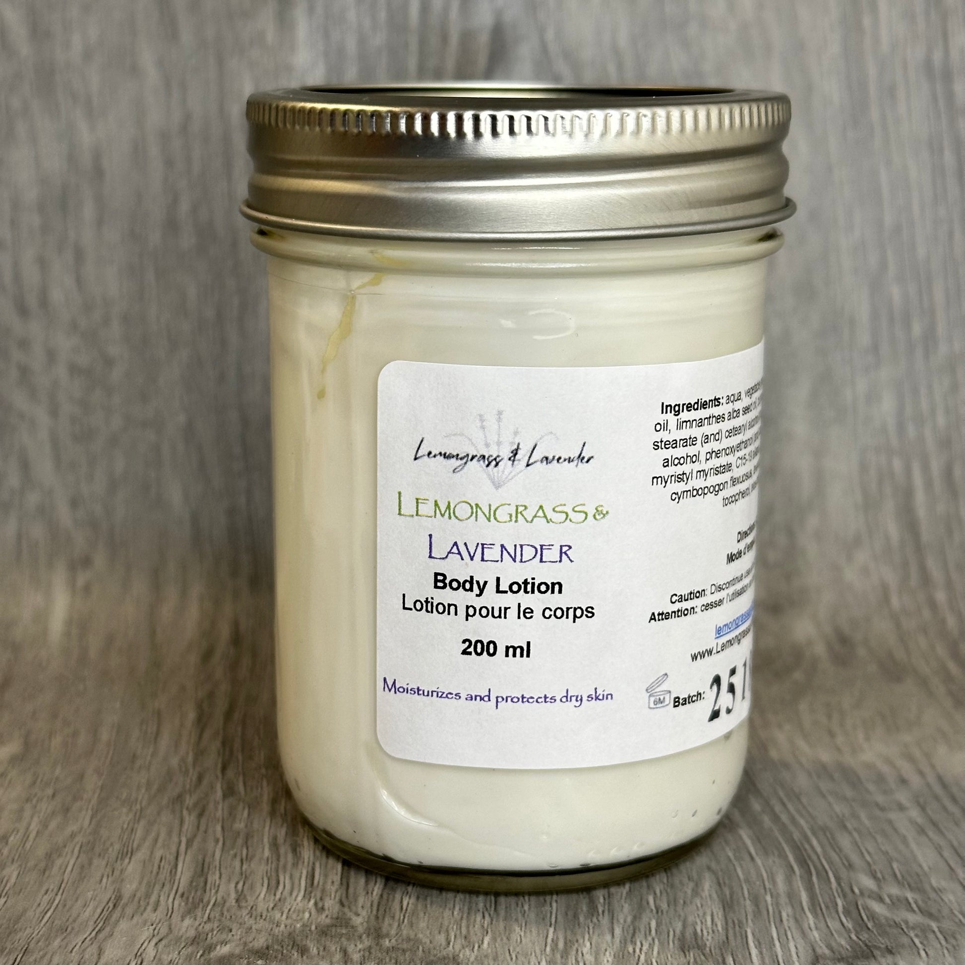 Lemongrass & Lavender Body Lotion / lotion corporel