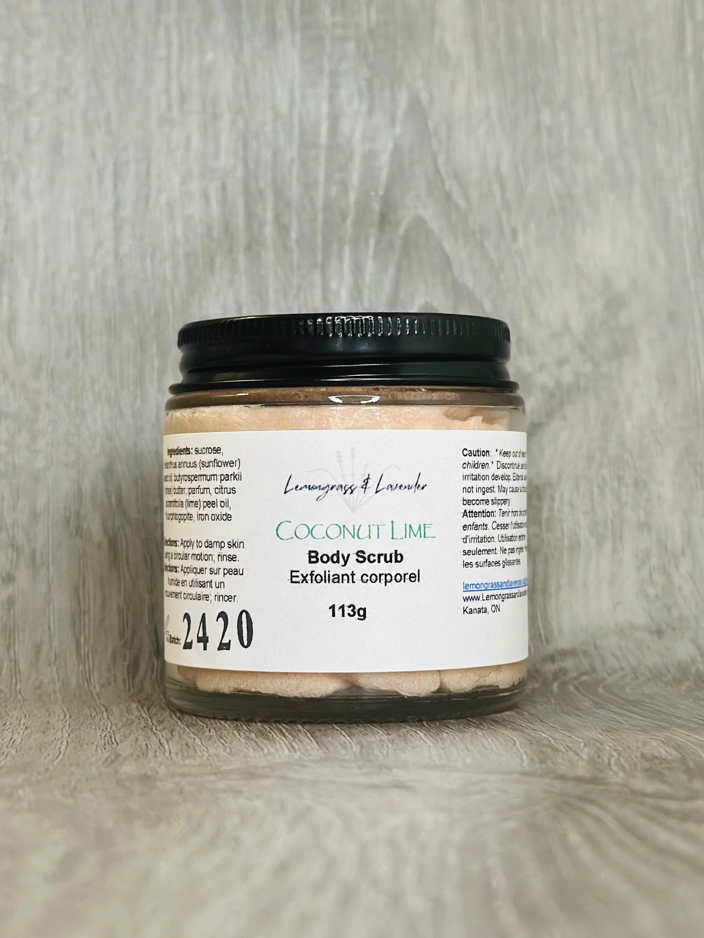 Coconut Lime Body Scrub/exfoliant corporel