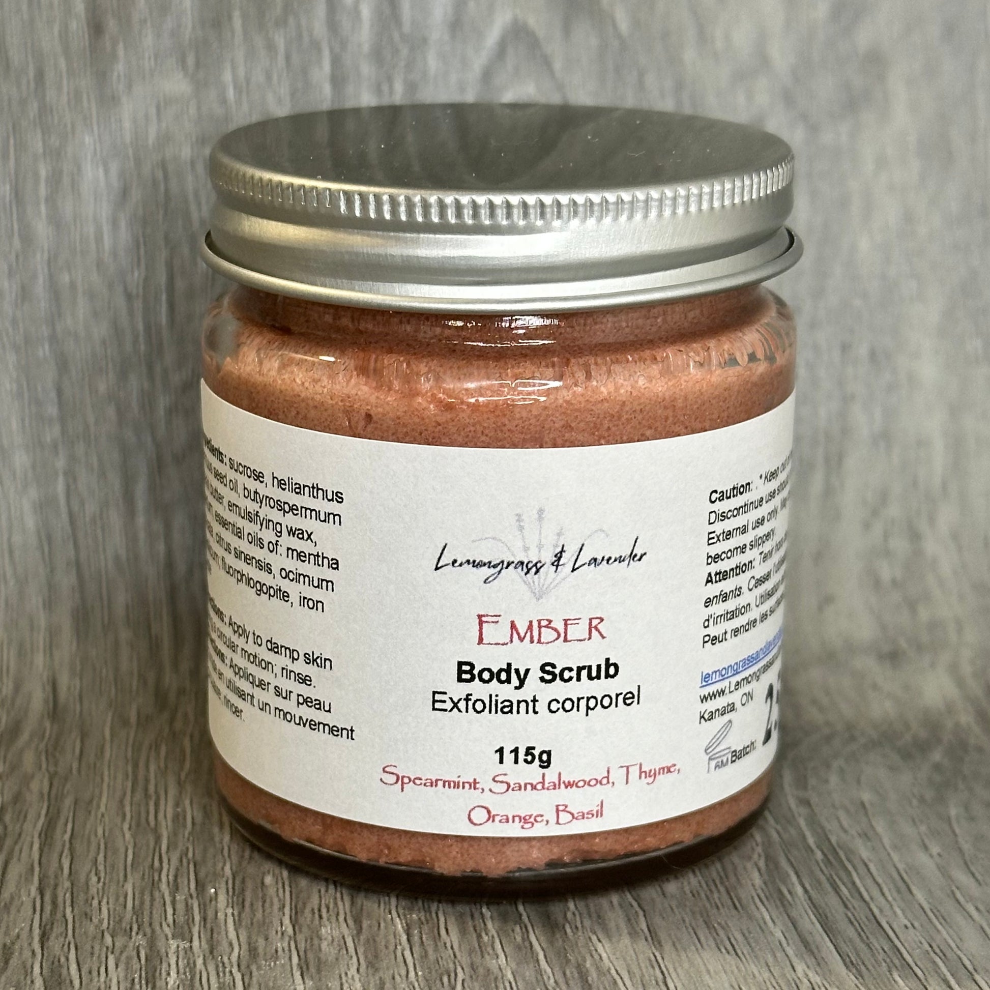 Ember Body Scrub/ Exfoliant corporel
Made in Canada
Sustainable packaging