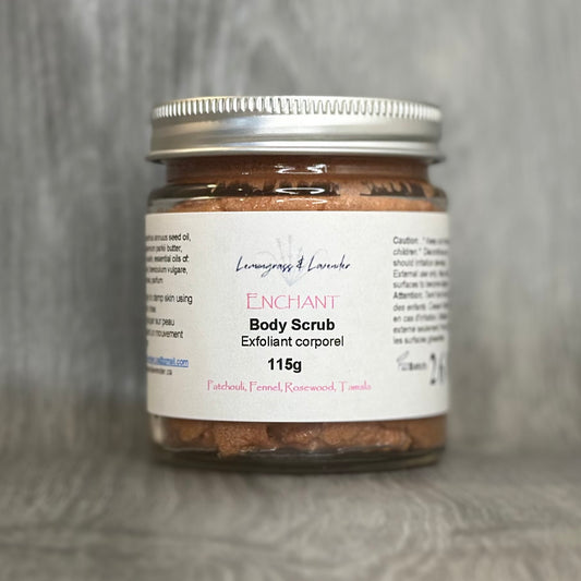 Enchant Body Scrub
Handmade in Ottawa, ON, Canada with plant derived ingredients. Packaged with eco-friendly materials. 