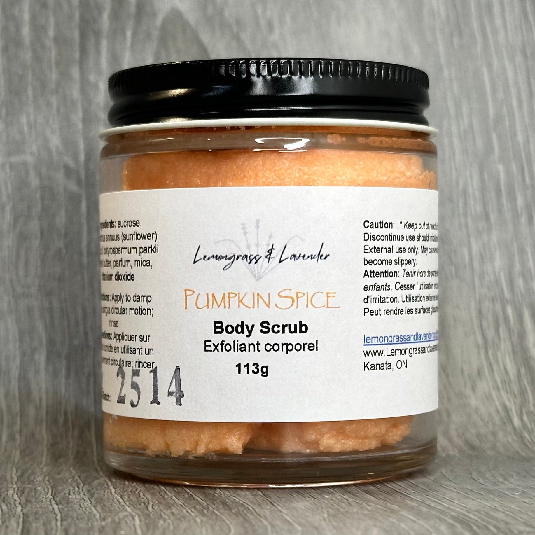 Pumpkin Spice Body Scrub/exfoliant corporel