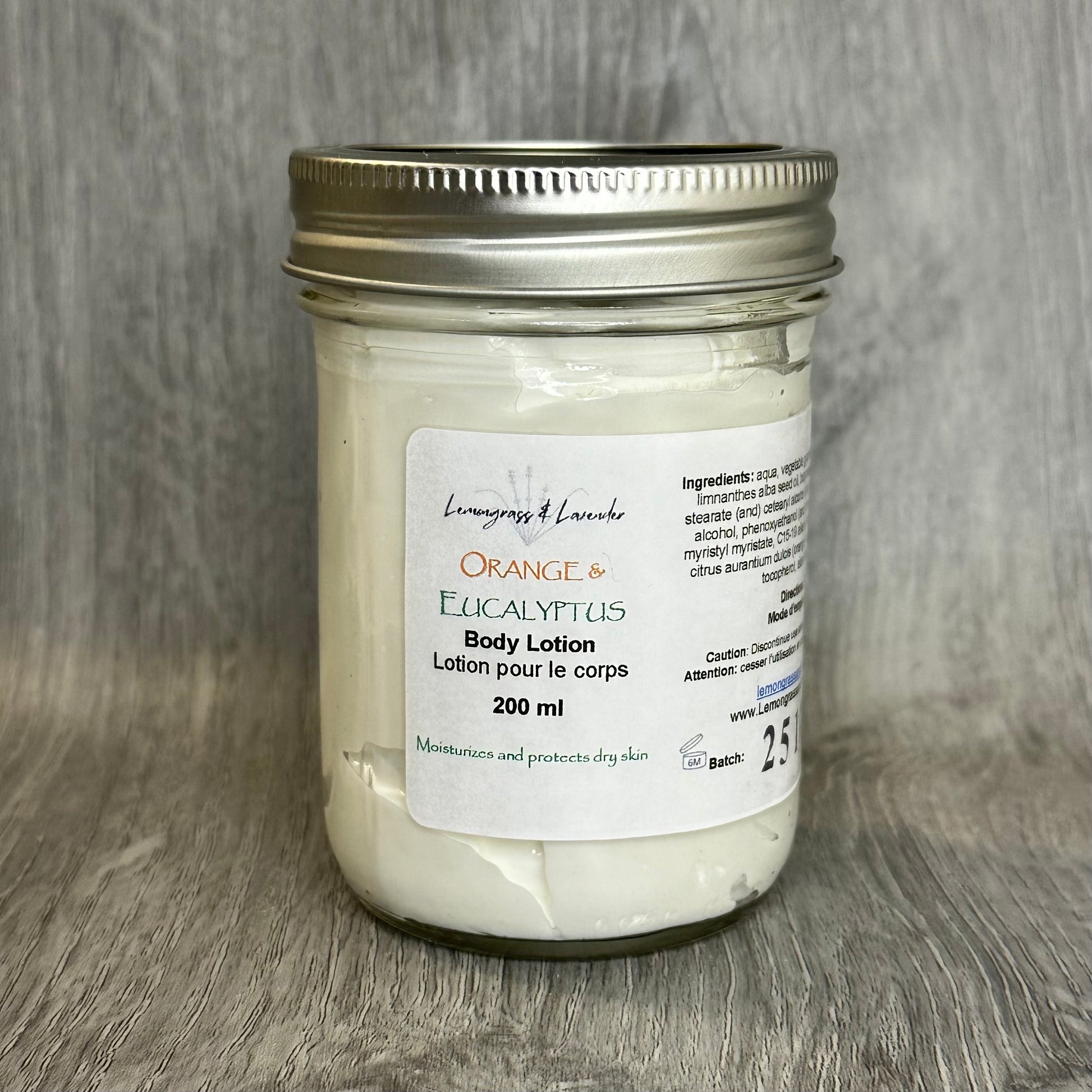 Orange & Eucalyptus Body Lotion / lotion corporel