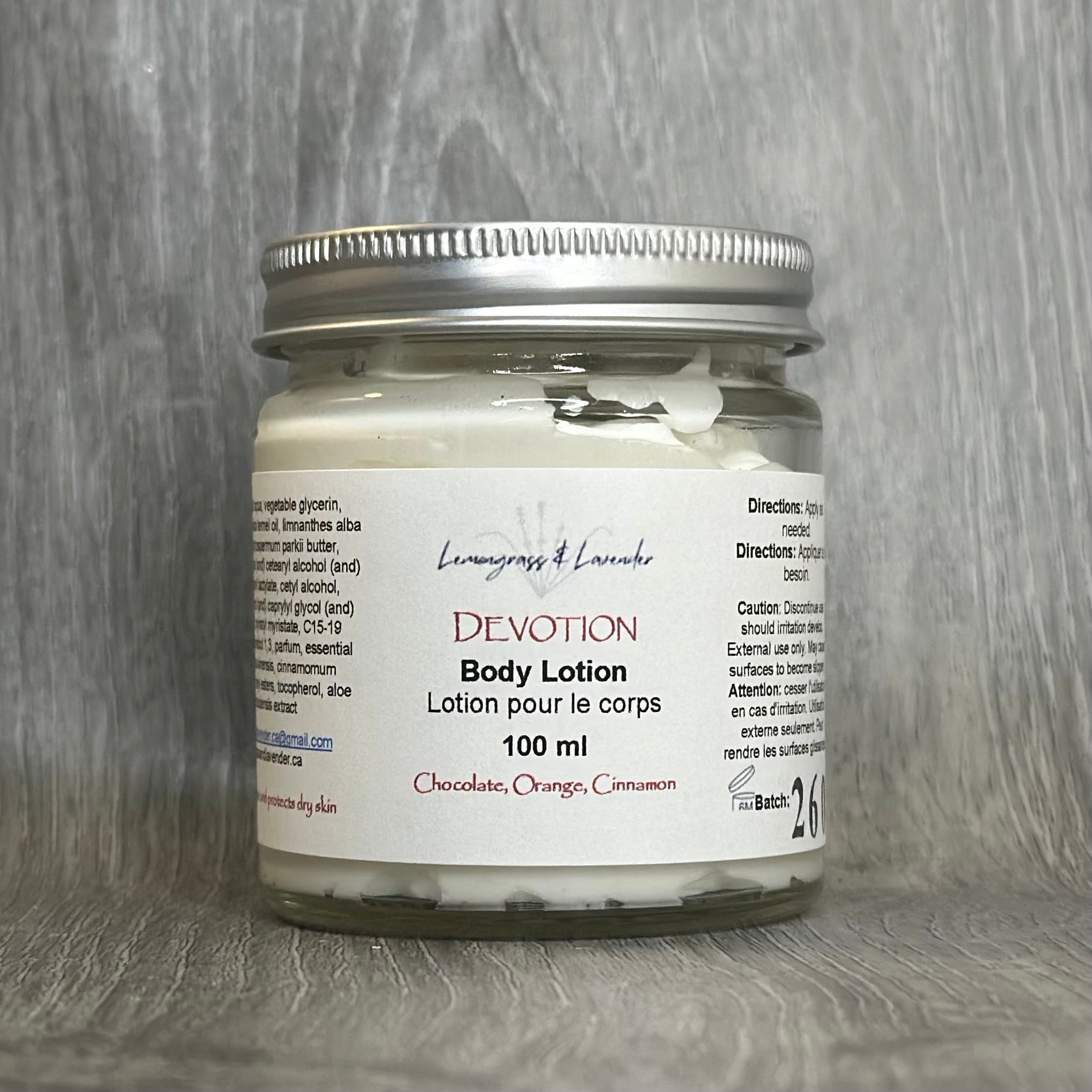 Devotion Body Lotion
Handmade in Ottawa, ON, Canada with plant derived ingredients. Packaged with eco-friendly materials. 